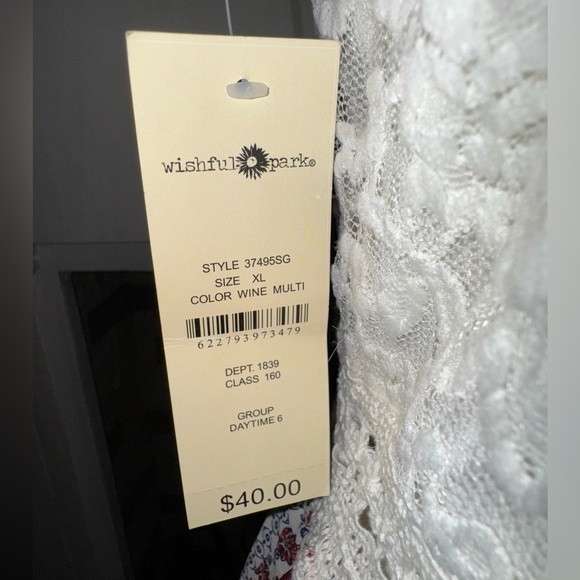 Wishful Park maxi lace/sheer see thru middle dress. Super pretty NWT - Picture 8 of 11